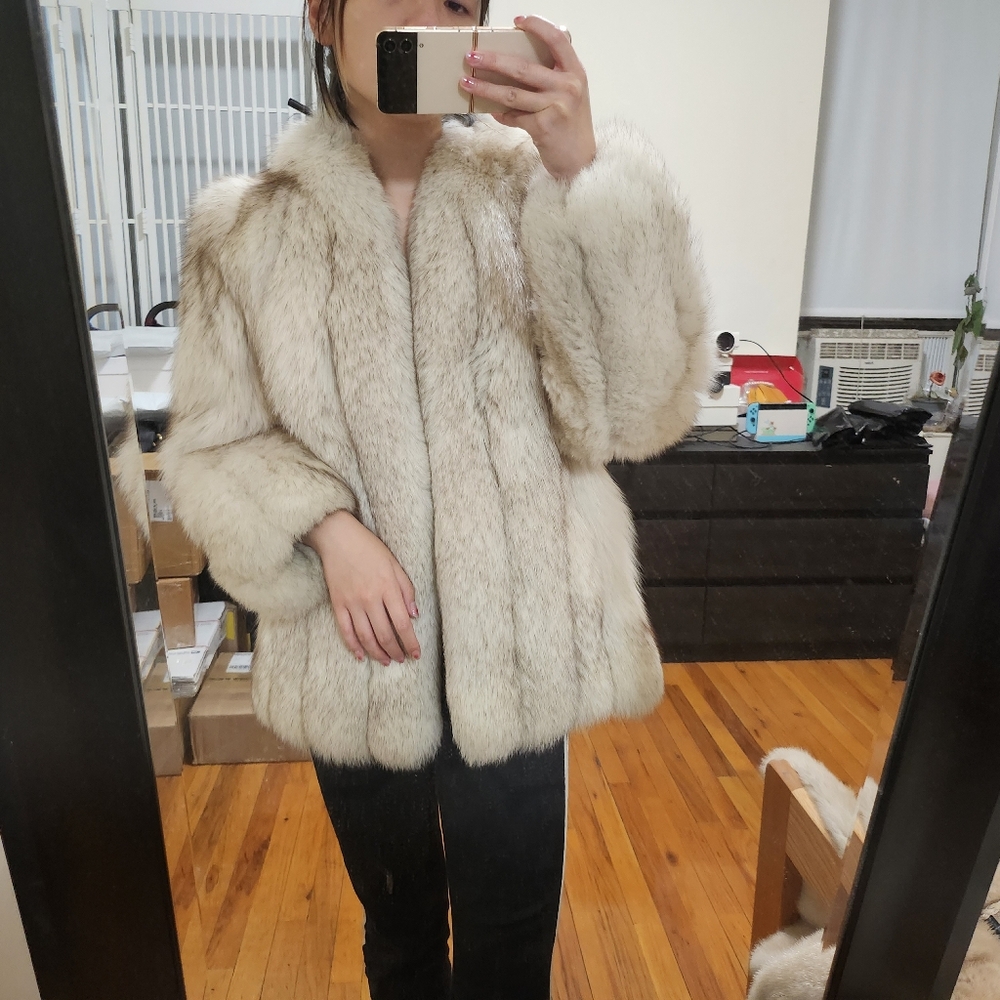 SOLD Genuine fox fur jacket